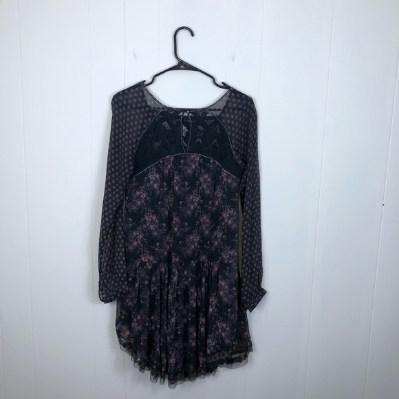 Free People Elsie Midnight Garden Floral Dress Sz S - Picture 10 of 14